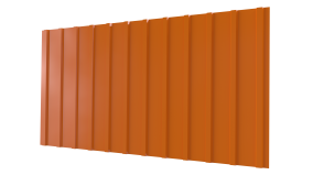 Профнастил С10 1155/1100x0,45 мм, 2011 насыщенный оранжевый глянцевый