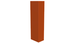 Стойка 40x60x40 мм, 2004 оранжевый глянцевый