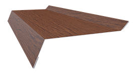 Планка примыкания в штробу 20x60x10 мм, Золотой орех 3D