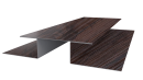 Планка стыковочная сложная 75x2000 мм, Морёный дуб 3D