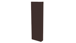 Декоративная накладка 20x60x20 мм, 8017 шоколадно-коричневый PUR Pruf