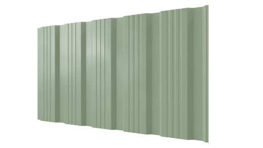 Профнастил К20 1195/1130x0,45 мм, 6019 бело-зеленый глянцевый