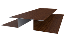 Планка стыковочная сложная 75x2000 мм, Золотой орех 3D