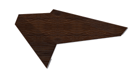 Планка примыкания в штробу 20x60x10 мм, Античный дуб 3D