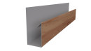 Планка П-образная 30x20x2000 мм, Золотой орех 3D