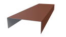 Декоративная накладка 20x60x20 мм, 8004 медно-коричневый матовый