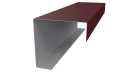 Декоративная накладка угловая 20x60x60x20 мм, 3005 винно-красный матовый