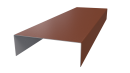 Декоративная накладка 20x60x20 мм, 8004 медно-коричневый глянцевый