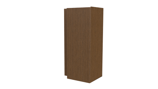 Планка угла наружного сложная Блок-хаус 110x110x2000 мм, Дуб Кельтик 3D