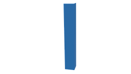 Планка угла наружного 30x30x2000 мм, 5015 небесно-синий глянцевый