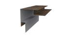Планка угла наружного сложная Блок-хаус 110x110x2000 мм, Дуб Локарно 3D