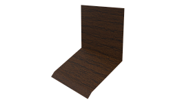 Планка примыкания верхняя к стене фальц 150x130x20 мм, Дуб Локарно 3D