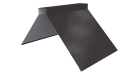 Конёк фигурный 190x190x2000 мм, 8019 серо-коричневый глянцевый