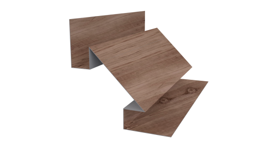 Планка угла внутреннего сложная Блок-хаус 110x2000 мм, Орех 3D