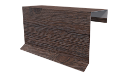 Планка торцевая фальц 65x97 мм, Морёный дуб 3D
