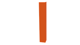 Планка угла наружного 30x30x2000 мм, 2004 оранжевый глянцевый