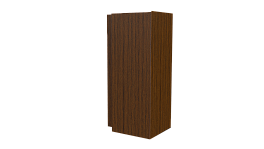 Планка угла наружного сложная Блок-хаус 110x110x2000 мм, Дуб Локарно 3D