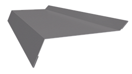 Планка примыкания в штробу 20x60x10 мм, 7004 сигнальный серый глянцевый