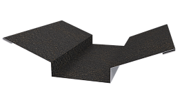 Планка ендовы верхняя 76x76x2000 мм, Картэн тёмный