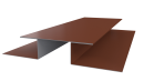 Планка стыковочная сложная Блок-хаус 110x2000 мм, 8004 медно-коричневый глянцевый