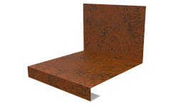 Планка примыкания нижняя к трубе фальц 140x200 мм, Картэн