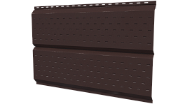 Софит Л-брус перфорированный 264/241x0,5 мм, 8017 шоколадно-коричневый PUR Pruf