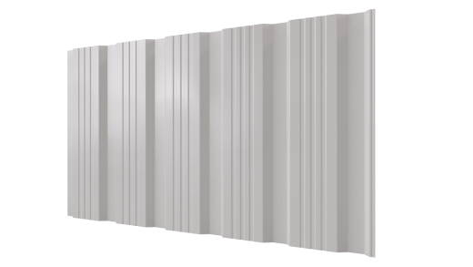 Профнастил К20 1195/1130x0,4 мм эконом, 9003 сигнальный белый глянцевый