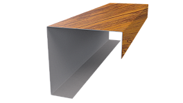 Декоративная накладка угловая 20x60x60x20 мм, Золотистый дуб 3D