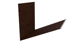 Планка примыкания верхняя к трубе фальц 250x210 мм, Античный дуб 3D