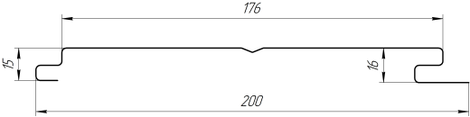 Лайн Про Полоса 200/176х0,45 мм, Дуб Кельтик 3D