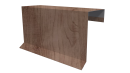 Планка торцевая фальц 65x97 мм, Орех 3D