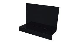 Примыкание боковое фальц 25x65x130 мм, 9005 черный янтарь глянцевый