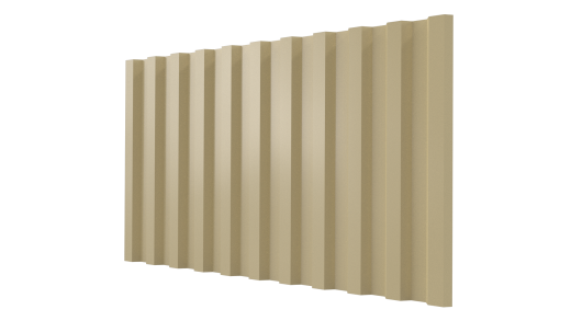 Профнастил С21 1051/1000x0,4 мм эконом, 1014 слоновая кость глянцевый
