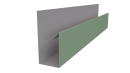 Планка П-образная Блок-хаус 30x30x2000 мм, 6019 бело-зеленый глянцевый