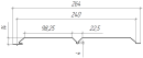 Л-брус 264/240х0,45 мм, Дуб Кельтик 3D