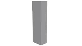 Стойка 40x60x40 мм, 7047 телегрей 4 глянцевый