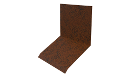 Планка примыкания верхняя к стене фальц 150x130x20 мм, Картэн