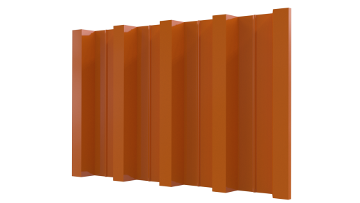 Профнастил Н60 902/845x0,4 мм, 2011 насыщенный оранжевый глянцевый