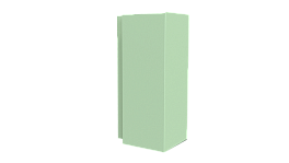 Планка угла наружного сложная Блок-хаус 110x110x2000 мм, 6019 бело-зеленый глянцевый