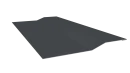 Планка крепёжная фальц 50x17x29 мм, 7011 железно-серый глянцевый