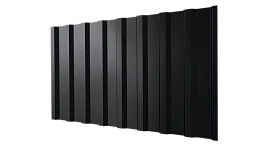 Профнастил С20B 1150/1100x0,65 мм, 9005 черный янтарь глянцевый