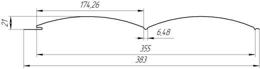 Блок хаус 383/355x0,45 мм, 9003 сигнальный белый глянцевый