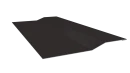 Планка крепёжная фальц 50x17x29 мм, 8019 серо-коричневый глянцевый