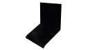 Планка примыкания верхняя к стене фальц 150x130x20 мм, 9005 черный янтарь глянцевый