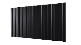 Профнастил НС16 1150/1100x0,7 мм, 9005 черный янтарь глянцевый