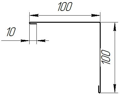Угол наружный 100x100x2000 мм, 7024 графитовый серый матовый
