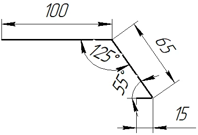 Планка карнизная 100x65x2000 мм, 7037 пыльно-серый глянцевый