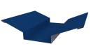 Планка ендовы верхняя 76x76x2000 мм, 5005 сигнальный синий глянцевый