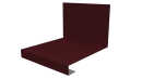 Планка примыкания нижняя к трубе фальц 140x200 мм, 3005 винно-красный глянцевый