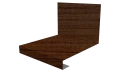 Планка примыкания нижняя к трубе фальц 140x200 мм, Золотой орех 3D